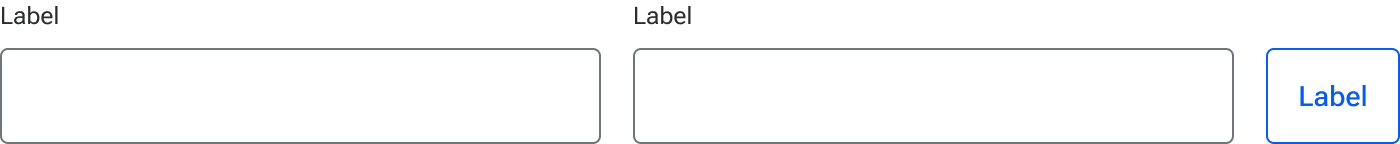 Two inputs and one button are arranged inline, all using the same size.