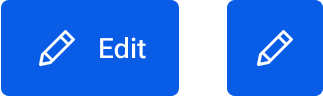 One button includes an icon to the left of label and expands to fit both. A second button includes only an icon and is perfectly square.