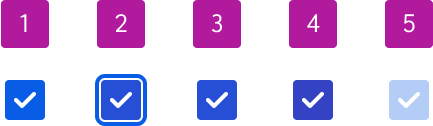 The selected checkbox includes enabled, focus, hover, active, disabled, and pending states.
