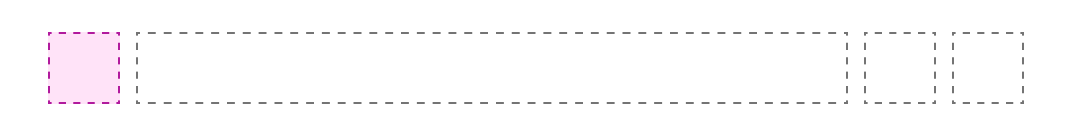 A blue rectangle highlights the position of the left slot in relationship to three additional slots to its right.