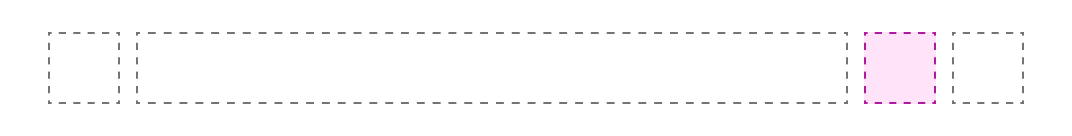 A blue rectangle highlights the position of the metadata slot in between two slots to its left and one slot to its right.