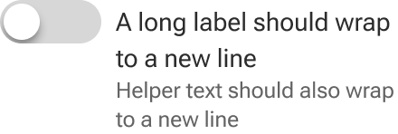 An example of a long label and helper text wrapping to a second line