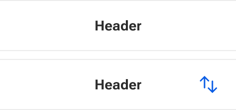 Text is aligned to the center of a sample table header cell.