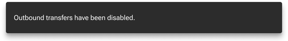 The informational message 'Servers will be down for maintenance next Sunday' is placed within a neutral notification.
